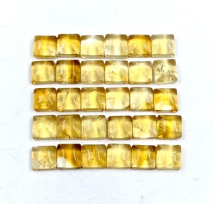 Cabalones de Citrino AAA, Gema Cuadrada Amarilla de 7x7 mm, Piedra Natural, Cristal Curativo, Piedra Suelta de Citrino para Joyería - Product Image 3