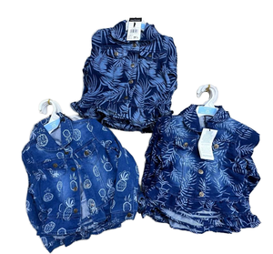 Veste en jean réversible pour filles d'automne, de haute qualité, en coton écologique, doublure lavée, anti-froissement, coupe ample tendance - Product Image 1