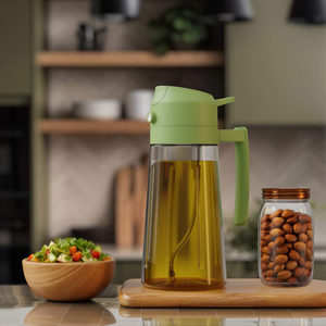 Green Glass <b>Oil</b> <b>Spray</b> <b>Bottle</b> Kitchen Cooking Dispenser <b>Oil</b> <b>Spray</b> <b>Bottle</b> Kitchen Cooking Dispenser with Handle and Pump kitchen - Product Image 1