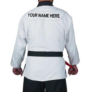 Uniforme de Karate para Hombre, 100% Algodón, Blanco, Corte Regular, Transpirable, Talla Adulto, Impresión de Logotipo Personalizado, Ropa de Artes Marciales para Venta en Línea - Product Image 6