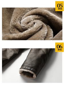 Blouson en cuir d'agneau style course, veste d'hiver haut de gamme, blouson de moto en cuir d'agneau pour homme, design premium - Product Image 5