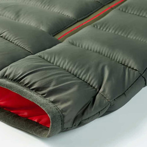 Premium Quality Men's Green Stand Collar Puffer Vest Zipper Closure Solid Color Windproof Casual Outerwear Polyester Wadding - Product Image 3