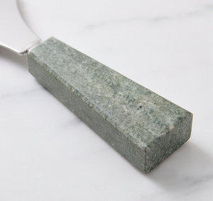 Handmade Green Stone Handle <b>Cake</b> <b>Server</b> With Serrated Stainless Steel Blade Pie Spatula For Home And Party Use - Product Image 2