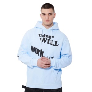 Sweat-shirt unisexe bleu clair à col rond, coupe classique, 100 % polyester, molleton bouclette, décontracté, uni, avec poche, anti-rétrécissement, pour l'automne - Product Image 1