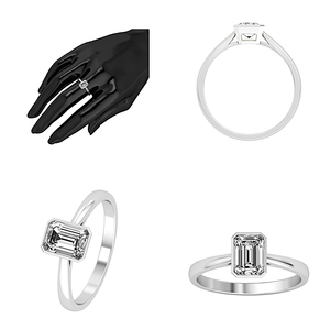 925 Silver Lab <b>Diamond</b> <b>Ring</b> For Women's IGI Certified RJC ODM OEM Ethical Fine Jewellery Manufacturer Wholesale E201158 - Product Image 2
