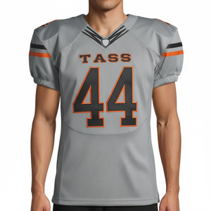 เสื้อฟุตบอลอเมริกันแบบกำหนดเองได้ พร้อมหมายเลข ชื่อทีม ชุดทีมเยือน ปักลายแบบ Tackle Twill ระบายอากาศได้ดี เหมาะสำหรับฤดูร้อน มีไซส์พลัส สำหรับนักกีฬา - Product Image 3