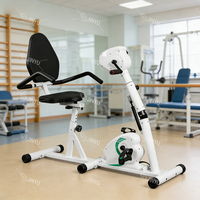 Appareil de rééducation des membres supérieurs et inférieurs en aluminium et acier pour usage domestique, vélo à pédales pour personnes âgées, équipement d'entraînement des jambes avec siège, pour la maison et les cliniques.