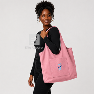 Custom Jack & Jill of America Tote bag blue and pink Embroidered Logo Daily Use <b>Large</b> Capacity Canvas Tote bag for female - Product Image 3