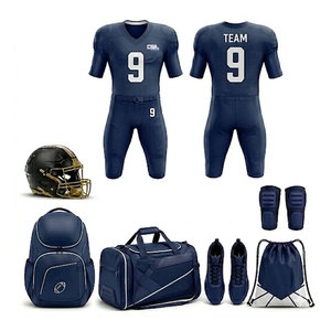 Kit de Fútbol Americano Profesional con Jersey, Pantalones, Casco Personalizados y Equipo de Viaje Resistente - Product Image 1