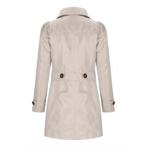 Manteau long élégant pour femme, coupe-vent, avec ceinture, revers et double boutonnage, personnalisable - Product Image 2