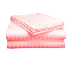 Stripes <b>Bedding</b> <b>Set</b> 400 TC Plain White Cotton Hotel Bedsheet - Product Image 6