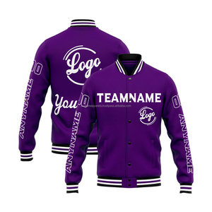 Chaqueta universitaria de estilo urbano personalizada al por mayor con cuello levantado de cultura callejera con logotipo bordado en la parte delantera, venta al por mayor, 2017 - Product Image 1