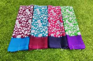 Sari en georgette tendance et lumineux avec chemisier, en tissu doux, pour usage quotidien, style ethnique moderne, vente en gros - Product Image 5