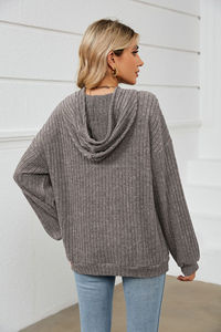 Nouveau pull à capuche en tricot pour femme avec poche latérale, sweat-shirt pour femme - Product Image 6