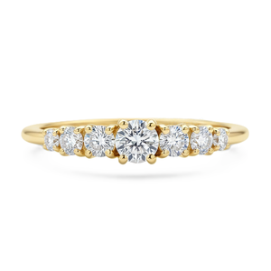 Wholesale Personalized Bridal Jewelry Round Lab Grown Diamond 14K 18K Solid Gold Engagement Band <b>Wedding</b> Band Prong Setting Ring - Product Image 1