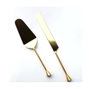 Serveur à salade de mariage en acier inoxydable, ensemble de 3, avec manche Design, ancien fait à la main - Product Image 5