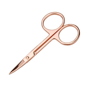 Ciseaux à cuticules professionnels en acier inoxydable, petits, pour manucure, ciseaux courbés tranchants pour sourcils, nez et cils - Product Image 1