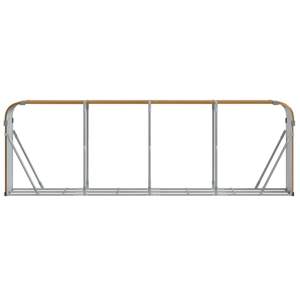 Porte-bois en acier galvanisé aspect bois 118,1''x17,7''x39,4'' pour accessoires de cheminée - Product Image 4