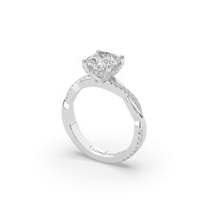 Bague de fiançailles élégante et légère en or massif 14K/10K avec diamant de laboratoire taille coussin 2,31 carats, coupe fantaisie, pierre de haute qualité - Product Image 5