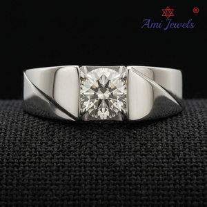 แหวนเพชรทองคำขาว 18k สุดหรู ดีไซน์คลาสสิก สง่างาม ได้รับการรับรองจาก IGI เหมาะเป็นของขวัญสำหรับงานแต่งงาน งานเลี้ยง และงานอีเว้นท์ต่างๆ - Product Image 1