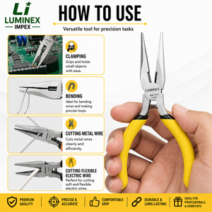 LUMINEX IMPEX LUB=113 <b>Long</b> <b>Nose</b> Stainless Steel Lightweight Smooth Work Jewelry Making Polishing Pliers for Bracelet Making DIY - Product Image 3