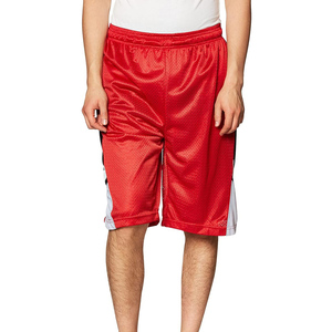 Shorts de basket-ball en maille noir et blanc pour hommes, taille élastique, respirant, avec poches, vêtements de sport d'été, coupe régulière, adulte - Product Image 6