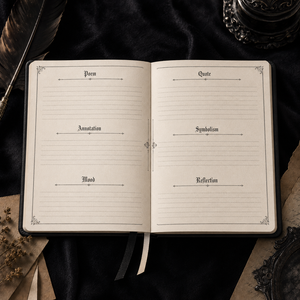 Quaderno per Poesia Personalizzato LABON, Taccuino con Bordi Argentati e Copertina Gotica ad Arco, per Scrittura di Poesie su Misura - Product Image 3