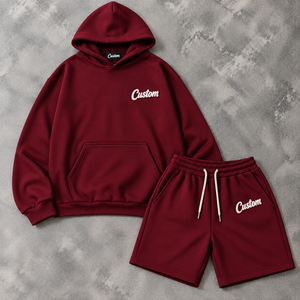 Private Label Men's Casual Embroidery Track <b>Shorts</b> Set Heavyweight Patchwork Fabric Winter Lightweight Hoodies <b>Sweatpants</b> Bulk - Product Image 3