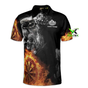 เสื้อยืดพิมพ์ลายเป้าลูกดอก VANX สำหรับผู้ชาย ผ้าถัก แห้งเร็ว 100% โพลีเอสเตอร์ แขนสั้น - Product Image 5