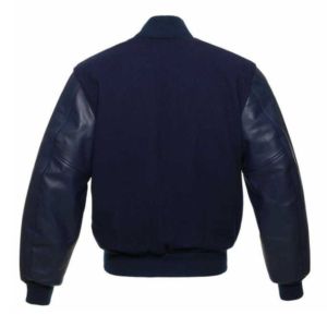 Créez vos propres logos personnalisés pour les vestes universitaires de sororités, fraternités, écoles et collèges. Corps 100 % laine et manches en cuir. - Product Image 2