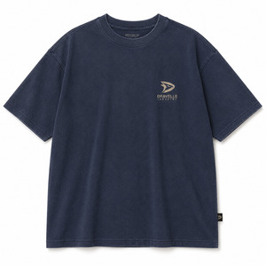 T-shirt à manches courtes surdimensionné pour homme DRAVELLE INDUSTRY, 100% coton jersey, col rond, couleur unie, impression du logo sur le devant - Product Image 1
