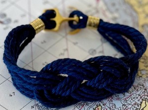 Pulsera de Nudo Carrick con Cierre de Ancla de Alta Calidad: Joyería de Cuerda de Algodón Costera, Elegante y Hermosa - Product Image 2