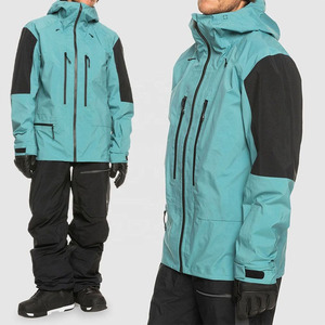 Chaqueta de Esquí Impermeable para Hombre, Chaqueta de Snowboard de Invierno con Capucha, de Nailon y Poliéster Duraderos, con Bloques de Color y Múltiples Bolsillos - Product Image 6