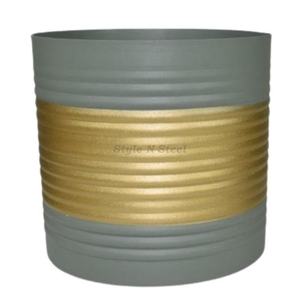 Maceta Moderna y Clásica para Interiores y Exteriores, Resistente, con Recubrimiento de Polvo de Hierro, Multiusos, con Drenaje - Product Image 2