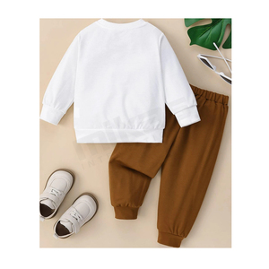 Ventes chaudes, survêtement en molleton contrasté de haute qualité pour filles, ensemble de survêtement sportif pour enfants et bébés - Product Image 2