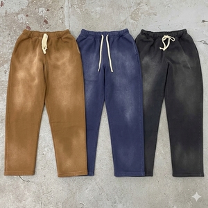 Pantalones Deportivos Personalizados para Hombre, Teñidos, de Lona, Corte Recto, Cintura Media, para Entrenamiento, Gimnasio, Uso Casual, 100% Algodón Grueso - Product Image 1