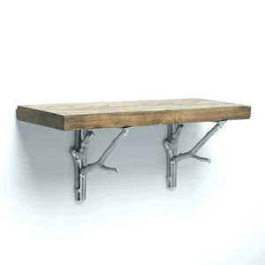 Wooden Slap In Metal Bracket New <b>Wall</b> Shelf Shelve For Home Livingroom Hotel Bedroom Decorative Use Storage Rack <b>Wall</b> Shelve - Product Image 2