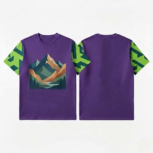 Camiseta de Algodón Grueso Oversize para Hombre, Estampada, Manga Corta, Diseño Gráfico Hip Hop, Tendencia Europea 2026 - Product Image 3