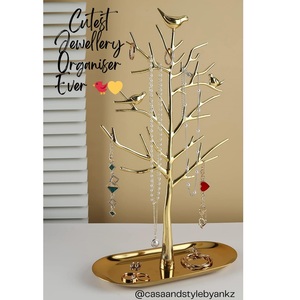 Premium Metal Jewelry Organizer Stand <b>Earring</b> <b>Holder</b> Display Rack Necklace Storage Stand Tabletop Jewelry <b>Holder</b> Home Hotel Use - Product Image 1