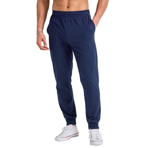 <b>Men's</b> <b>Navy</b> Blue Cotton Sweatpants Elastic Waist Side Pockets Casual <b>Jogger</b> Pants Autumn Wear - Product Image 2
