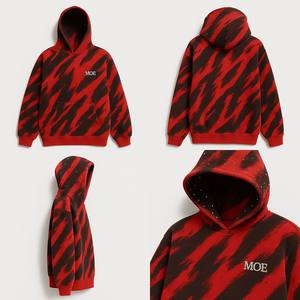 Sudaderas con Capucha de Alta Calidad con Estampado Completo, Sudaderas de Algodón Grueso para Hombre, Ropa Urbana, Diseño Personalizado, Fabricación OEM - Product Image 2