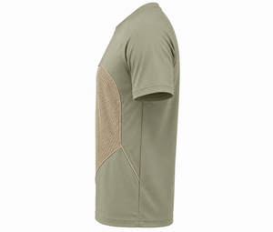Men's Olive Green Sporty <b>T</b>-<b>Shirt</b> Short Sleeve O-Neck Raglan Quick Dry Regular Fit Knitted <b>Polyester</b>/Cotton Geometric Pattern - Product Image 3