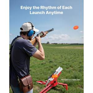 Lanceur de cibles de tir à l'arc à pédale à angle réglable, portée de plus de 30 yards, lanceur de cibles individuelles/doubles, accessoires pour cibles de tir à l'arc - Product Image 6
