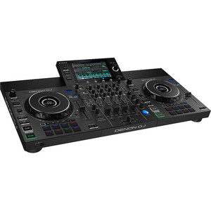 Système DJ autonome 4 plateaux DJ SC LIVE 4 avec écran tactile 7 pouces, haut-parleurs intégrés et Wi-Fi (Noir) - Product Image 1