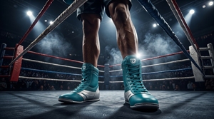 Dumela Boxing Sets Teal and Silver Leather <b>High</b> <b>Top</b> Training <b>Boots</b> Eco-Friendly Durable All Seasons - Product Image 5