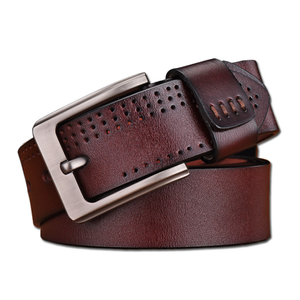 Ceinture en cuir véritable pour homme, design personnalisé, large, boucle personnalisée de haute qualité, ceinture décontractée en cuir pour homme, tailles sur mesure. - Product Image 1