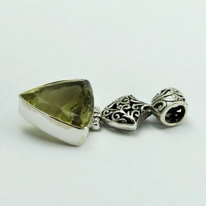 Colgantes de Plata de Ley 925 con Topacio Limón, Estilo Bohemio, Temática Cristiana, Joyería de Moda Unisex - Product Image 4