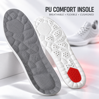Semelles intérieures en maille respirante en PU composite, amortissantes, avec coussin de talon, pour chaussures de course, de marche, baskets et bottes de travail – Vente en gros