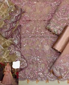 Camisa de chifón con bordado pesado de última moda india y pakistaní con Gharara de trabajo manual pesado, vestido de gran venta 2022 - Product Image 3