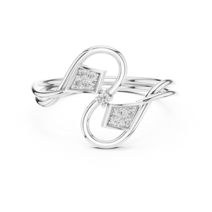 Anillo de Diamante Real Certificado en Oro de 14K, Corte Redondo, Estilo Romántico, Baño de Rodio, Certificado IGI, 0.07ct, Calidad IJ-SI - Product Image 1